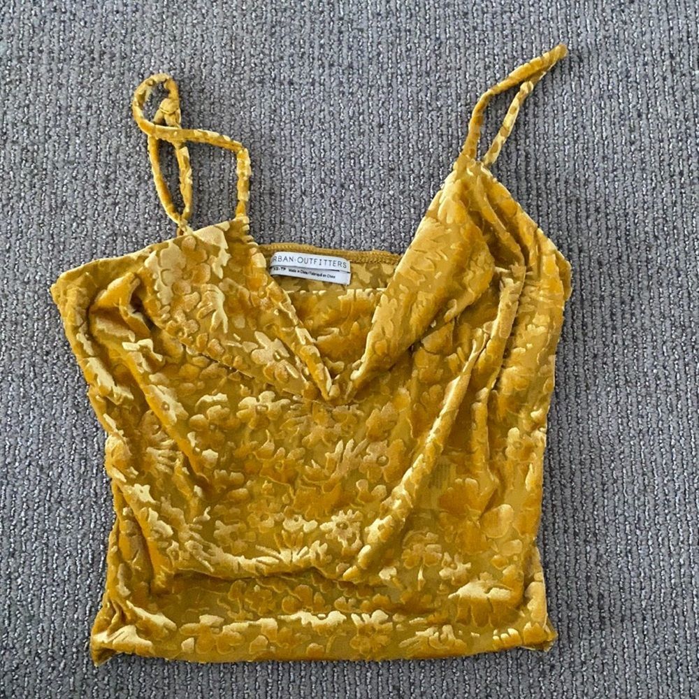 Beautiful UO Velvet Cowl Neck Cropped Tank